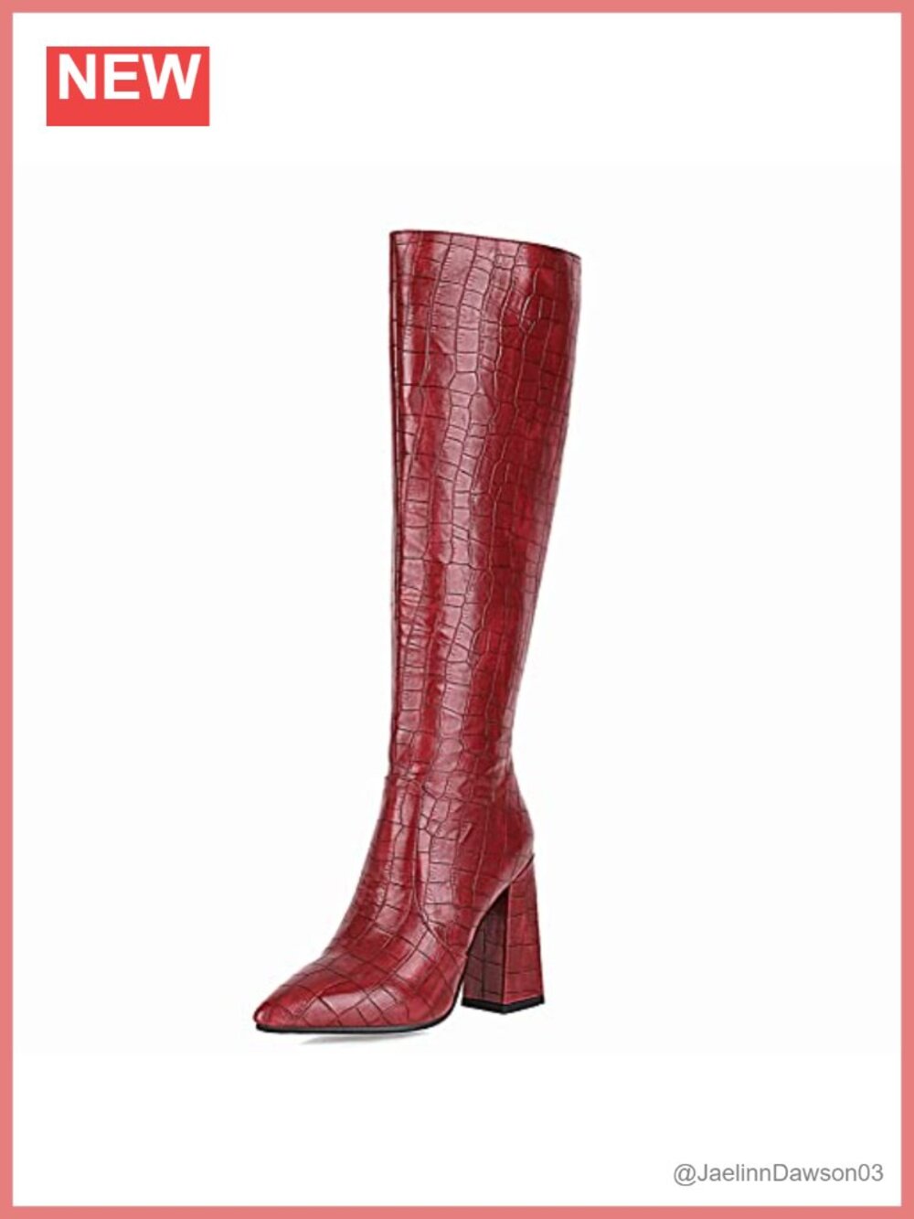 Elegant Knee High Boots with Block Heel & Zipper Closure